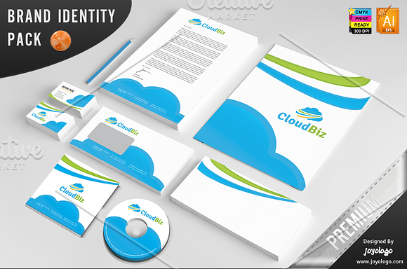 IT Business Cloud Service Logo in Logo Templates - product preview 3