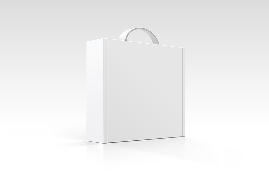 Vector Blank Box with Handle in Objects - product preview 8