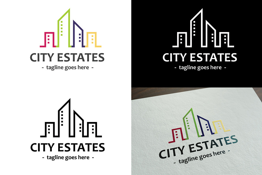 City Estates in Logo Templates - product preview 8