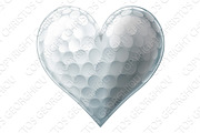 Love golf ball heart