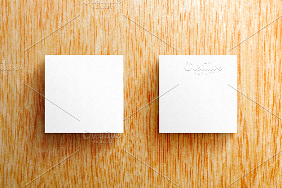 Square Business Cards Photos in Product Mockups - product preview 8