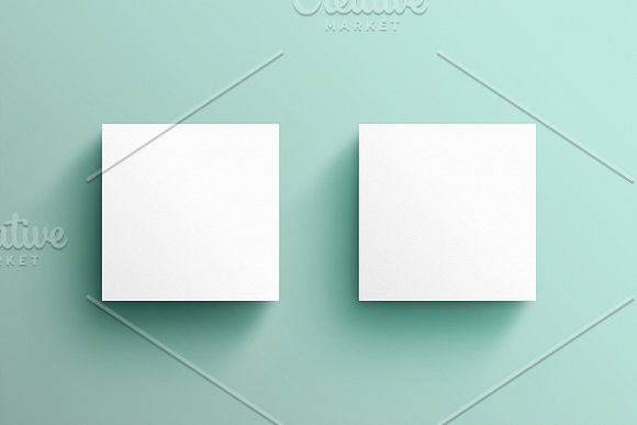 Square Business Cards Photos in Product Mockups - product preview 2
