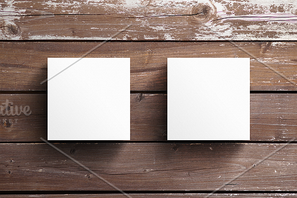 Square Business Cards Photos in Product Mockups - product preview 4