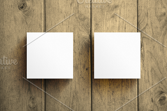 Square Business Cards Photos in Product Mockups - product preview 5