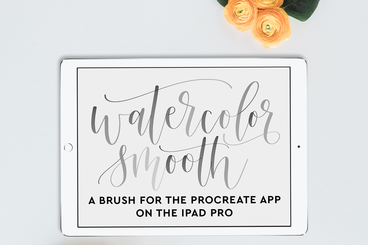 iPad Lettering - Watercolor Smooth in Photoshop Brushes - product preview 8