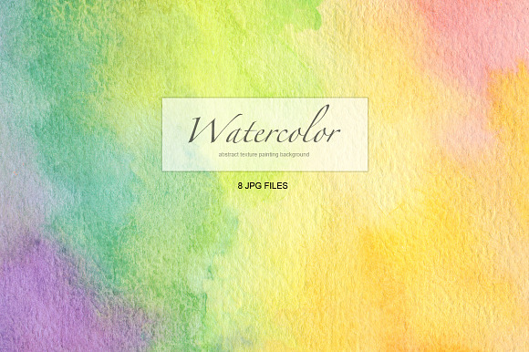 8 watercolor painted background in Textures - product preview 9