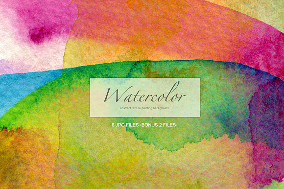 8 watercolor painted background in Textures - product preview 10