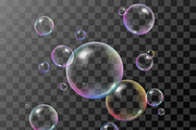 Bubbles with reflection of light