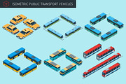 Isometric public transport vehicles