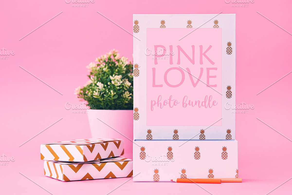 Pink Love Photo Bundle in Mobile & Web Mockups - product preview 8