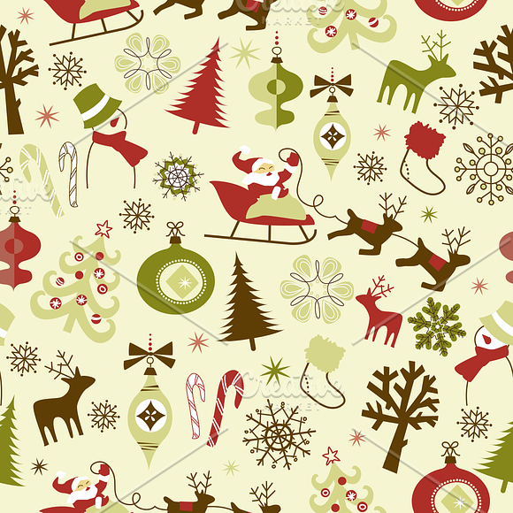 Christmas Scrapbook Retro Paper pack in Patterns - product preview 1