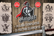Knights logo templates and elements