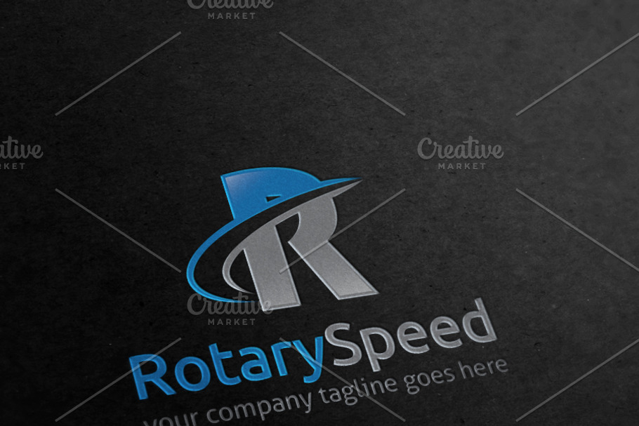 Rotary Speed Letter R Logo
