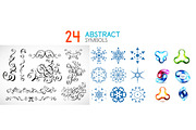 Set of abstract geometric symbols