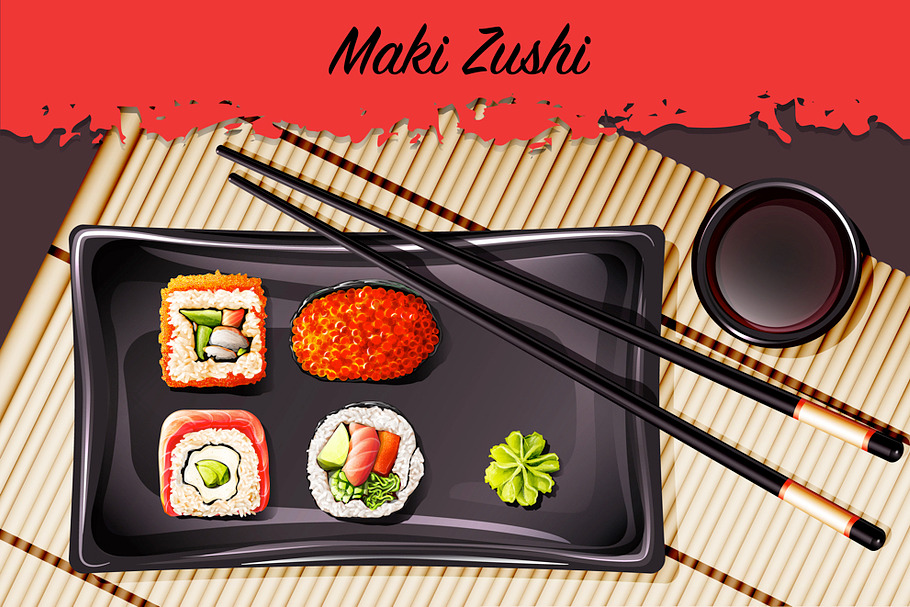 Maki-zushi Sushi Roll Set
