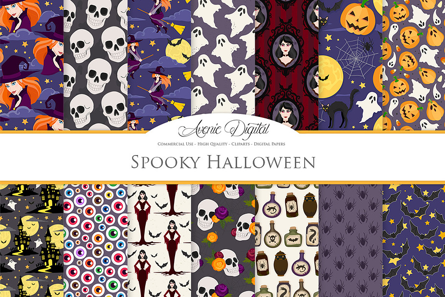 Spooky Halloween Digital Paper