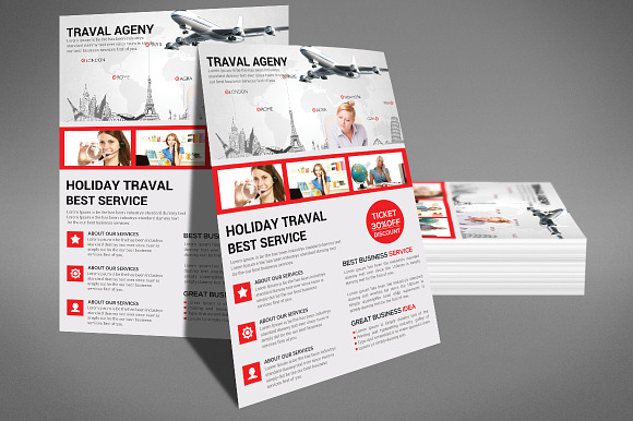 Traval Ageny Flyer in Flyer Templates - product preview 1