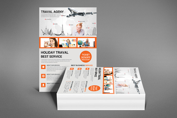 Traval Ageny Flyer in Flyer Templates - product preview 3
