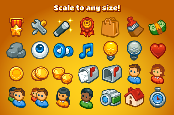 Casual Game Basic Icons Set in Game Icons - product preview 1