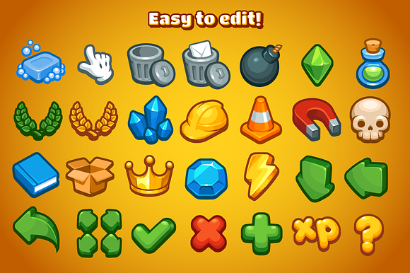 Casual Game Basic Icons Set in Game Icons - product preview 2