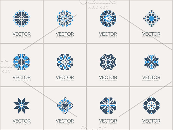 Blue logos templates set in Logo Templates - product preview 1