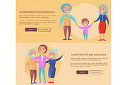 Grandparents and Grandson Little and Grown up Set