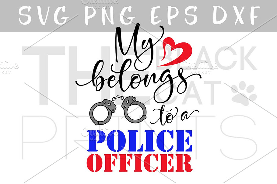 My heart belongs to a police officer in Illustrations - product preview 8