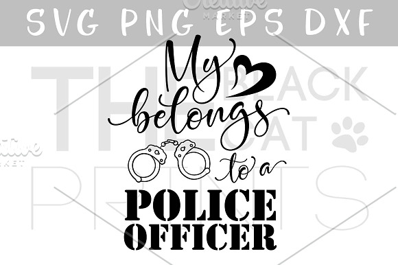 My heart belongs to a police officer in Illustrations - product preview 1