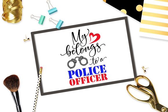 My heart belongs to a police officer in Illustrations - product preview 2