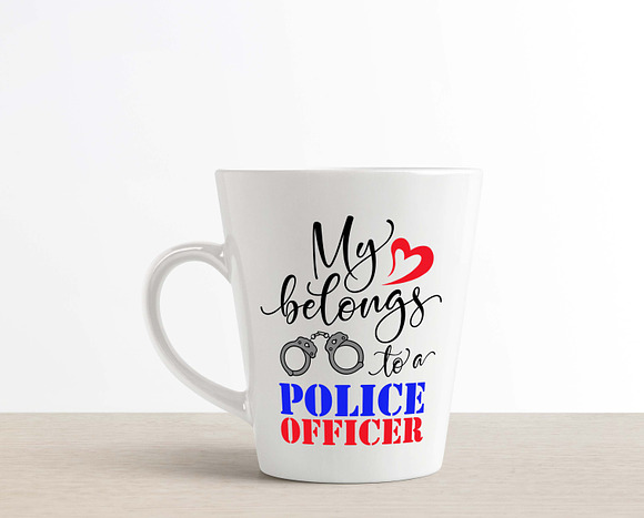 My heart belongs to a police officer in Illustrations - product preview 3