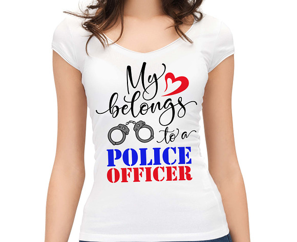 My heart belongs to a police officer in Illustrations - product preview 4