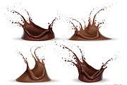 Vector chocolate splash effects