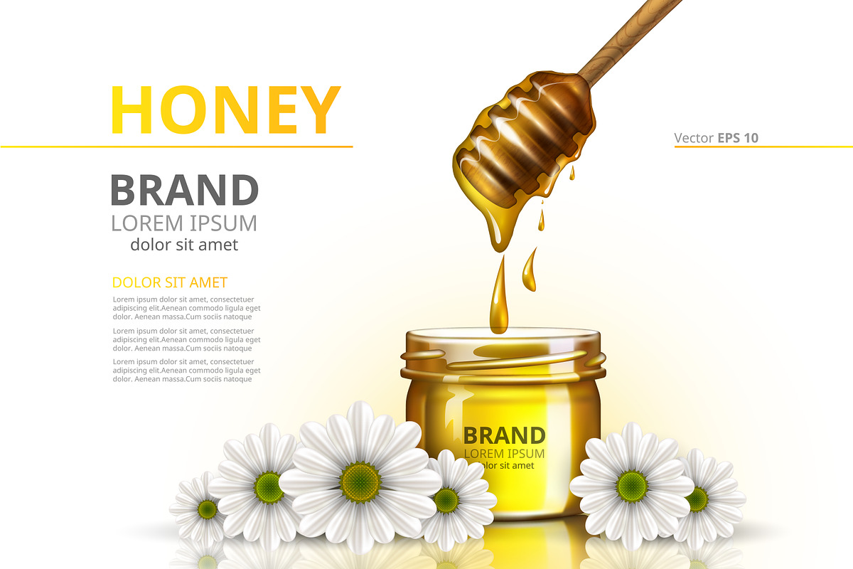 Vector honey camomile mockup in Product Mockups - product preview 8