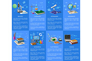 Educational University Subjects Posters with Text