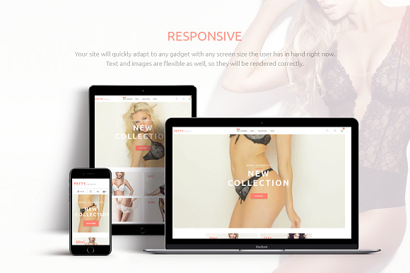 Petty - Lingerie Store Magento Theme in Magento Themes - product preview 1