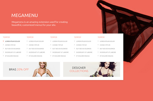 Petty - Lingerie Store Magento Theme in Magento Themes - product preview 3