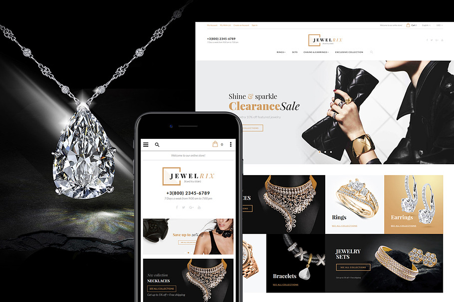 Jewelry Store Magento 2 Theme in Magento Themes - product preview 8