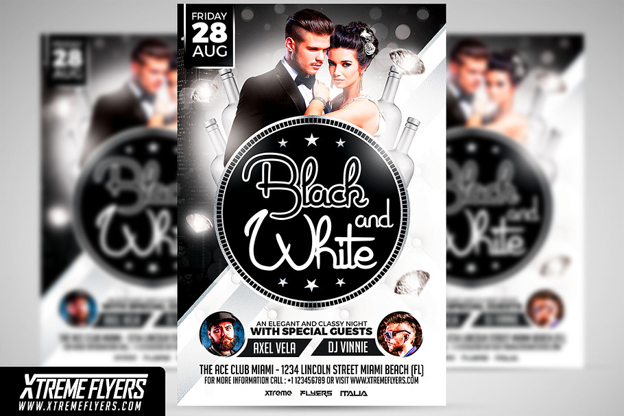 Black and White Party Flyer