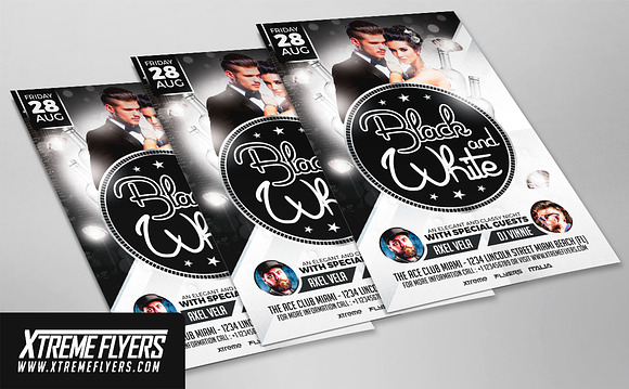 Black and White Party Flyer in Flyer Templates - product preview 1