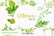 Watercolor Floral Frames Clipart