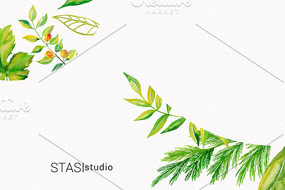 Watercolor Floral Frames Clipart in Illustrations - product preview 4