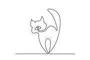 Cat silhouette logo