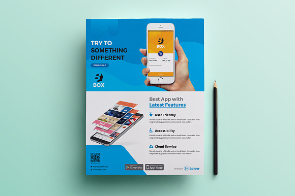 Mobile App Promotion Flyer in Flyer Templates - product preview 2