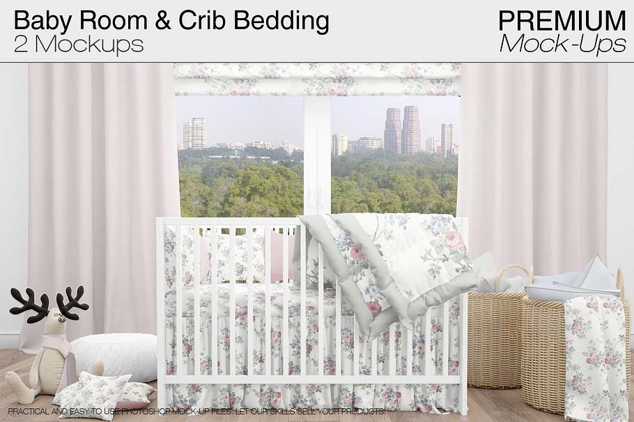 Baby Room & Crib Bedding Set in Print Mockups - product preview 8