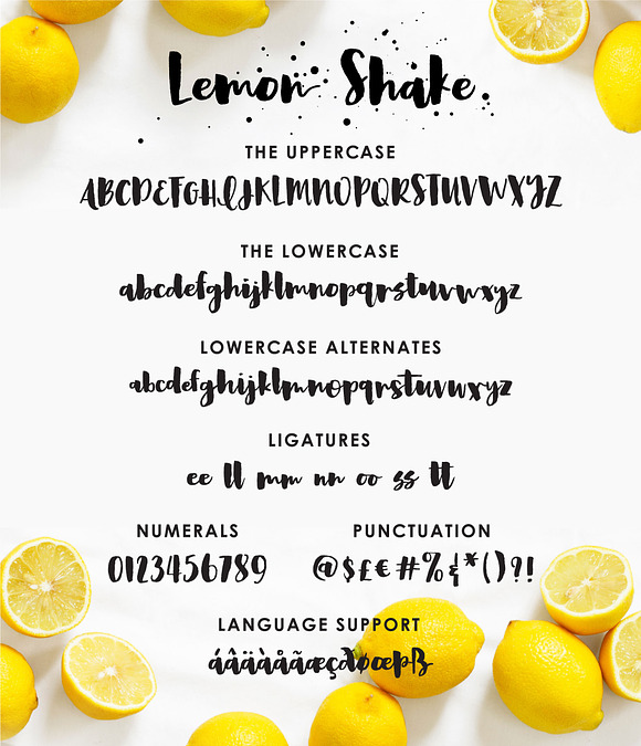 Lemon Shake, a heavy brush font in Script Fonts - product preview 1