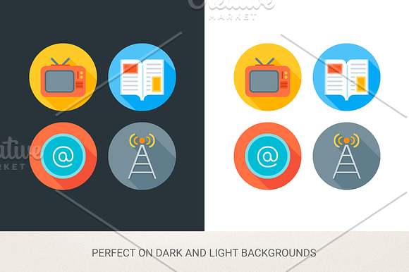 Round media icons in Movie Icons - product preview 3