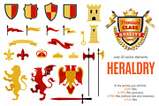Vintage Heraldry Elements Set