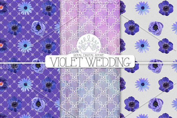 VIOLET WEDDING digital pack in Textures - product preview 2