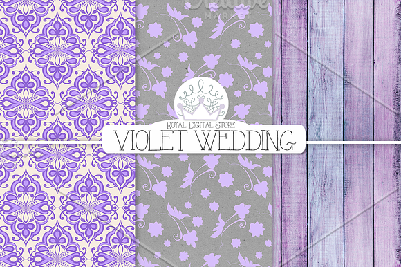 VIOLET WEDDING digital pack in Textures - product preview 4