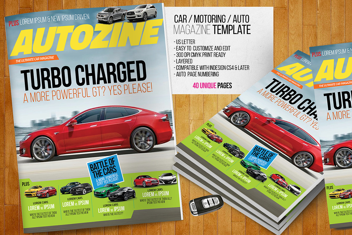 Car Magazine Template in Magazine Templates - product preview 8